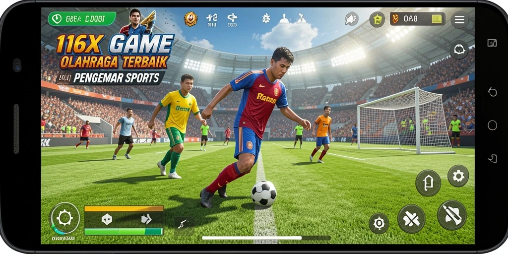 Gameplay 116X yang seru dan mendebarkan saat bertanding.