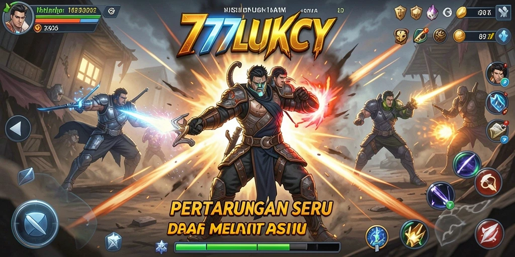 Gameplay seru dalam 777LUKCY dengan pertarungan menegangkan.