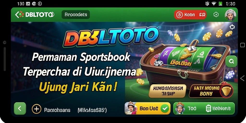 Screenshot utama DBLTOTO menunjukkan pengguna yang sedang memasang taruhan pada pertandingan olahraga.