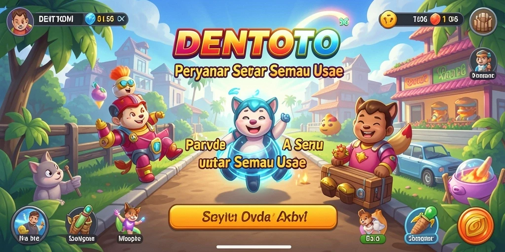 Tampilan gameplay DENTOTO yang seru dan penuh warna.