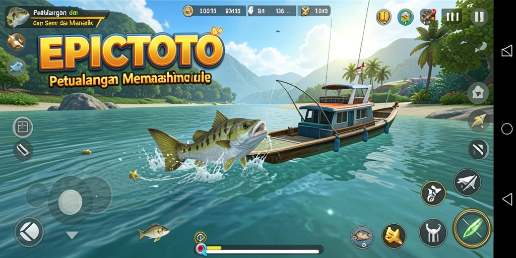 Gameplay EPICTOTO yang mendebarkan dan penuh warna saat memancing.