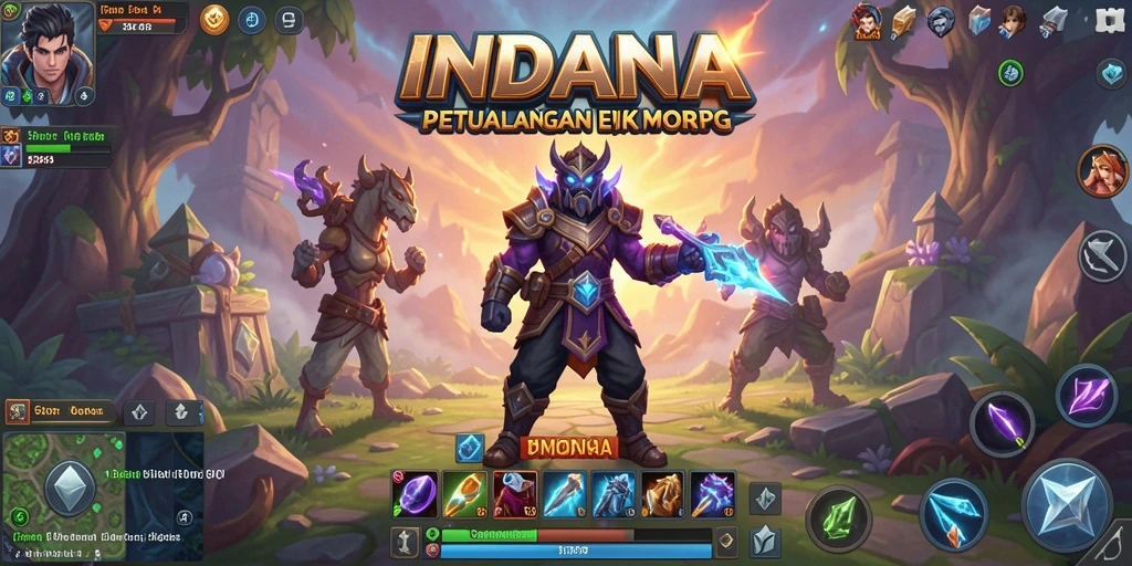 Gameplay epik INDAAA dengan pertarungan seru di dunia fantasi.