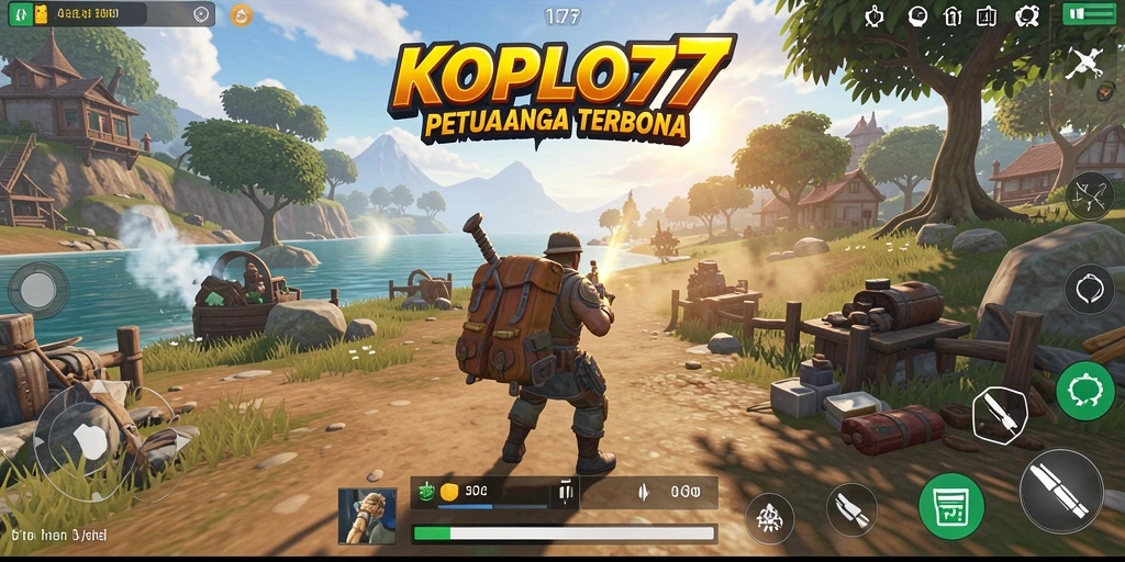 Screenshot utama KOPLO77 menampilkan dunia terbuka yang menakjubkan.