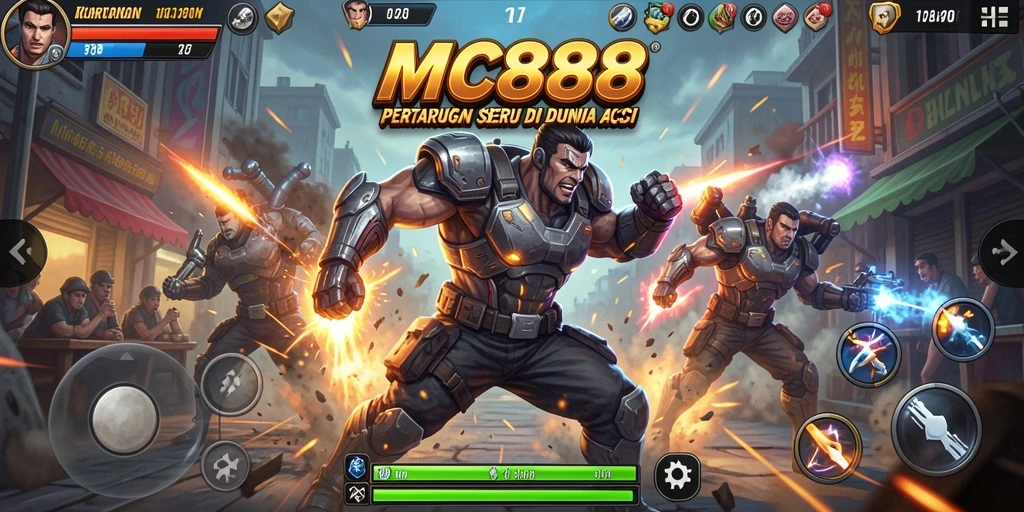 Gameplay mendebarkan dengan karakter bertarung seru di MC888.