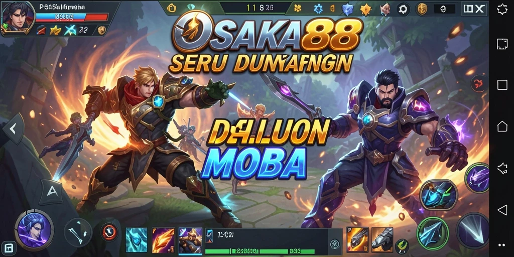 Tampilan gameplay seru di OSAKA88 dengan karakter bertarung.