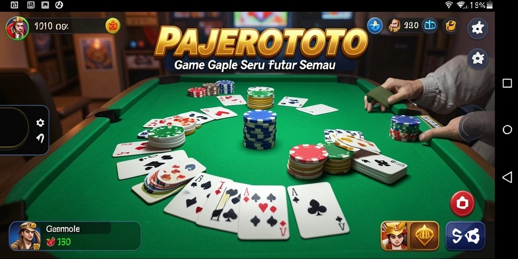 Tampilan gameplay seru PAJEROTOTO saat bermain Gaple.