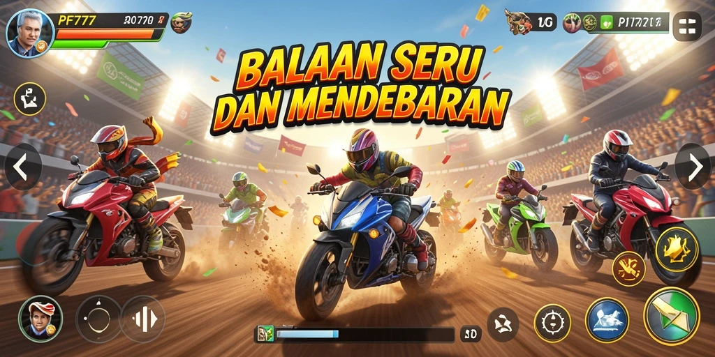 Gameplay seru dari PF777 dengan balapan yang mendebarkan.