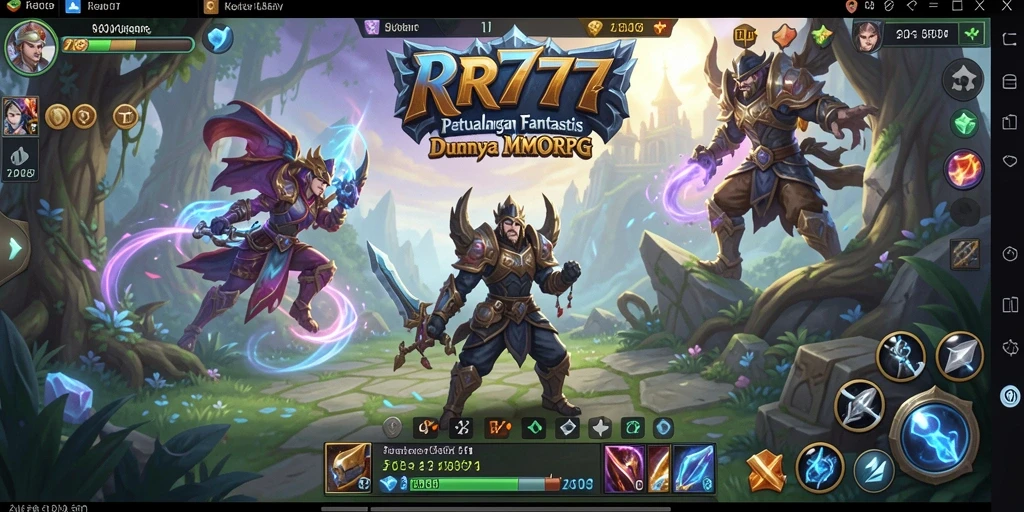 Tampilan gameplay RR777 yang menarik dan penuh aksi dalam dunia MMORPG.