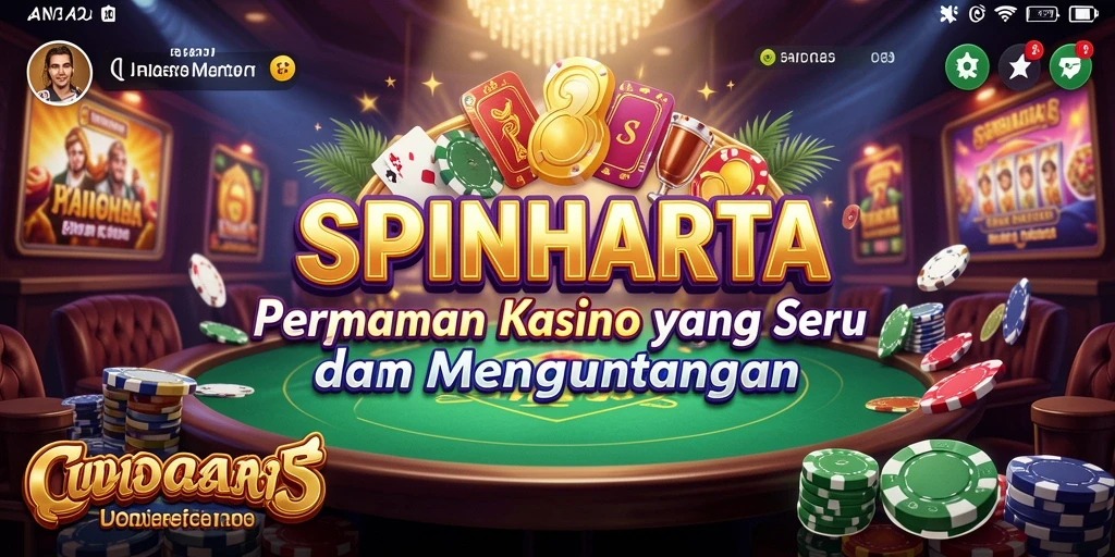 Tampilan gameplay menarik dari SPINHARTA di tengah aksi kasino.