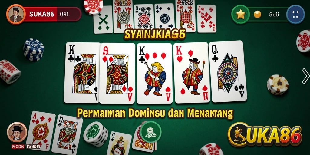 Gameplay menarik domino di SUKA86 dengan grafis yang memukau.