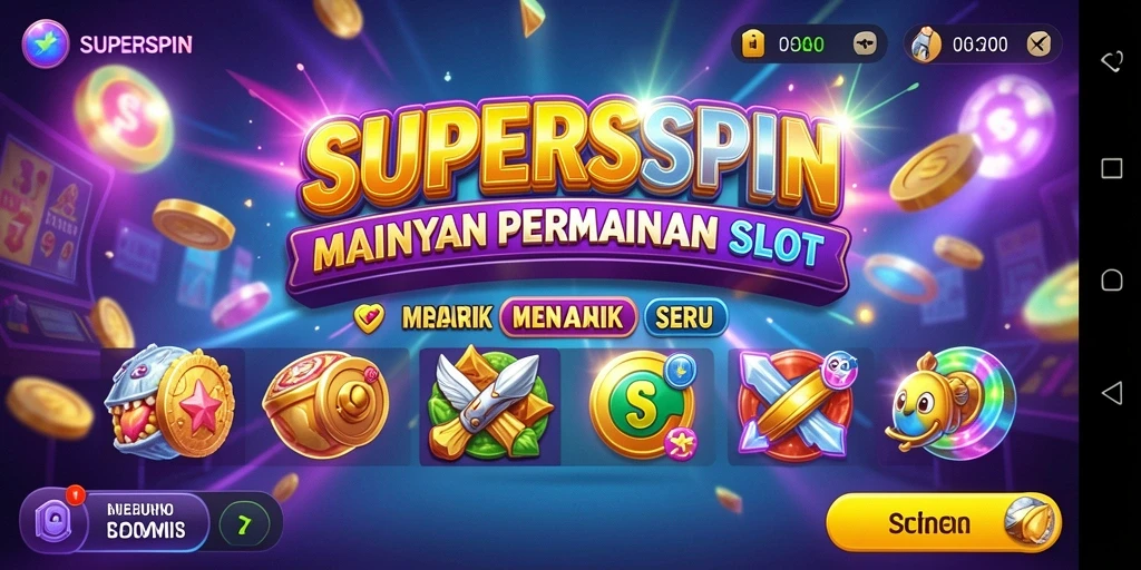 Gameplay menarik dari SUPERSPIN dengan fitur Slot yang seru.